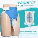 Urine Collection Bag Condom Catheters for Men Reusable Portable Wearable Urinary Drainage with 2 Urine Catheter Bag System (Blue-Elderly Men)