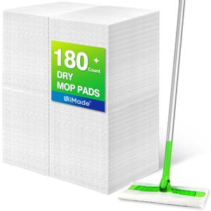 Dry Sweeping Cloths, 180 Count Mop Refill Compatible with Swiffer Sweeper - Disposable Duster Refills Mops for Cleaning Hardwood Floor Dust