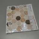 Hexagon Tiles Peel and Stick Backsplash for Kitchen, 10-Sheet Stick on Tiles Kitchen Backsplash, Pink 3D Peel and Stick Wall Tile12''12''