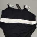 Tempt Me Women High Waisted Bikini Set Athletic Two Piece Swimsuits Sporty High Cut Bathing Suit with Scoop Neck, L