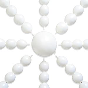 PartyWoo White Linking Balloons 100pcs 6 Inch White Link Balloons for Wedding Baby Shower Birthday Bridal Shower Graduation Engagement Princess Anniversary Party Decorations White-y13