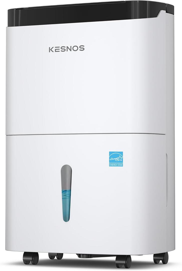 Kesnos 150 Pints 2025 Energy Star Dehumidifier with Pump for Space up to 7,500 Sq. Ft., 1.85 Gal Water Tank with Drain Hose, Idear for Commercial and Industrial Large Room, Basement, Home, Warehouse