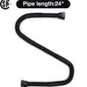 Stanbroil 1/2" OD x 3/8" ID 24" Non-Whistle Flexible Flex Gas Line Connector Kit for NG or LP Fire Pit and Fireplace