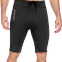 GoldFin Mens Wetsuit Pants, Wet Suit 2mm Neoprene Adjustable Drawstring Shorts for Water Sports Swimming Surfing Snorkeling Kayaking Diving (3X-Large)