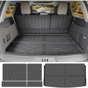 Cargo Liners for 2018-2024 Ford Expedition Max/Lincoln Navigator L Trunk Mat with Seat Back Cover Accessories, All Weather Rear Cargo Mat Backrest Protector(Only for Max & L Models)