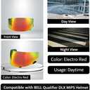 Qualifier Helmet Visor Compatible with Bell Qualifier, Star, Vortex, RS-1, Revolver Helmets Face Shield (Sapphire Red)