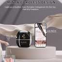 2 x RUCHA Cordless Hair Straightener Brush with 3 Temps, Black Portable Mini Straightening Brush for Travel, Best Gift for Women