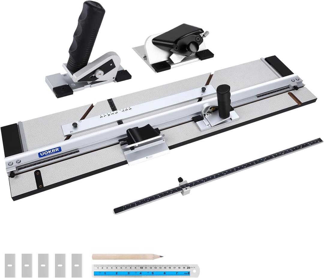 32" Mat Cutter for Framing Aluminum, Mat Board Cutter with Adjustable 45° Bevel & 90°Straight Heads, Left & Right Handed Picture Frame Tool, Complete DIY Kit