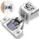 DecoBasics 30 Pack 1-1/2" Overlay Soft Close Cabinet Hinges for Kitchen Cabinets -Satin Nickel Self Closing Kitchen Cabinet Hinges Concealed with Built-in Soft Close Hinges Damper -3 Way Adjustability