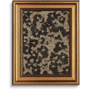 Gold Framed Wall Art Vintage Canvas Wall Art Crushed Flower Minimalist Floral Pattern Botanical Artwork Prints Picture for Living Room Bedroom Farmhouse Bathroom Office Decor, 12x16
