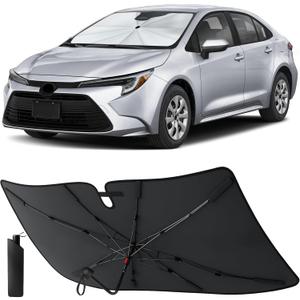 EcoNour Windshield Sunshade & Window Tint for Toyota Corolla 2020-2024 2025 2026 | Front Windshield Sun Shade UV & Heat Shield | Foldable Car Sun Visor for Interior Protection Accessories