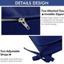 Outdoor Chair Cushions 22 x 22 Inch Water Resistant Patio Chair Cushions with Tie 3 Year Color Fastness Thick Outdoor Seat Cushion for Garden Lawn Patio Furniture Navy Set of 2
