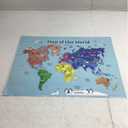 MWB World Map Wall Art Poster for Kids - Educational Map Posters for Kids includes Countries, States, Capitals & Pictures | Perfect for Classroom Decor or Home | 18" x 24" Laminated Durable Poster
