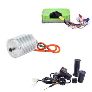 Electric DC Motor 72V 3000W Motor Kit with 48V-72V Brushless Controller and Half Twist Throttle for Go-Carts Programmable Brushless Controller with Temperature Sensing Functio (72V 3000W)