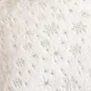 FUTEI Christmas Snowflakes White Throw Pillow Covers 18x18 inch Set of 2,Soft Decorative Cushion Cases,Home Decor for Couch Bed Living Room