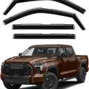 in-Channel Window Visors for Toyota Tundra CrewMax Cab 2022-2024Rain Guards Sun Shields Window Deflector Wind Vent Visors4PCS