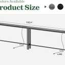 SUPERJARE 102.4 Inch Sofa Table with Power Outlets and USB-C Ports, 5.9 Inch Narrow Console Tables, Entryway Hallway Couch Tables with Storage, Behind Sofa, Small Spaces, Living Room, Charcoal Gray