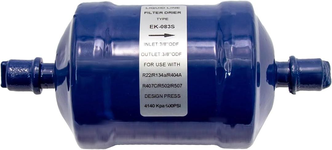 Liquid Line Filter Drier Refrigerant Filter Drier 3/8 Sweat EK-083S for Heat Pump Air Conditioning Refrigeration Heating Systems