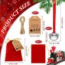 Duraaamo 12 Sets Christmas Polar Themed Party Gifts Bulk Believe Bell Ornaments Santa Sleigh Bells Christmas Train Party Gifts Stocking Stuffers Holiday Decoration for Xmas Tree Home (Silver)