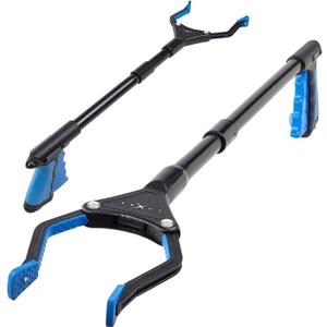 Grabber Reacher Tool, Luxet Long Steel Foldable Pick Up Stick, Strong Grip Magnetic Tip, Heavy Duty Trash Picker Claw Reacher Grabber Tool, Elderly Wheelchair Mobility Aid (2-Pack, Blue)