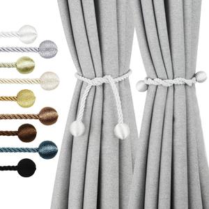 Curtain Tiebacks Outdoor Elegant Decorative Tie Backs Modern Rope Tiebacks for Drapes Window Curtain Holdbacks for Draperies (White, 4)