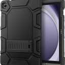 Case for Samsung Galaxy Tab A9+/A9 Plus 11 2024 Model (SM-X210/X216/X218), Heavy Duty Shockproof Rugged High Impact Protective Case, Black