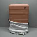 Away Large Trunk Luggage, 22 Inch Hardside Suitcase with Spinner Wheels, Lightweight & Durable, TSA Lock, Ideal for Long Trips, Clay Pink
