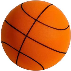 Silent Basketball Size 7 (29.5"), Soft Foam Indoor Basketball for Quiet Dribbling and Training, Grooved Airless Pro PU Foam Ball, Soundless Indoor Activities