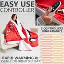 Get Trend Peanuts Snoopy Heated Blanket Electric, King Size Luxurious Fleece Blanket, 9 Heat Settings Auto Shut-Off, 90x105in, Gifts for Mom, Grandma, Grandpa (Red Snoopy, King US)