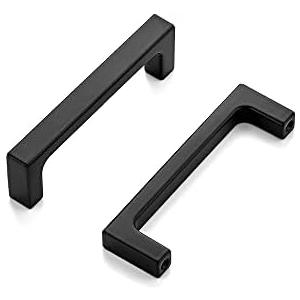 Ravinte 35 Pack 3 Inch Hole Centers Matte Black Cabinet Pulls Handles Solid Drawer Pulls Kitchen Hardware Flat Black Square Bar Drawer Handles