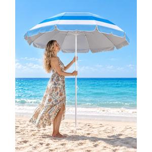 6ft Beach Umbrella with Sand Anchor and Carry Bag, Sea Rhythm
Portable Ultimate Adjustable Shade with Tilt & 360° Rotation, Windproof for Pool, Patio, Beach