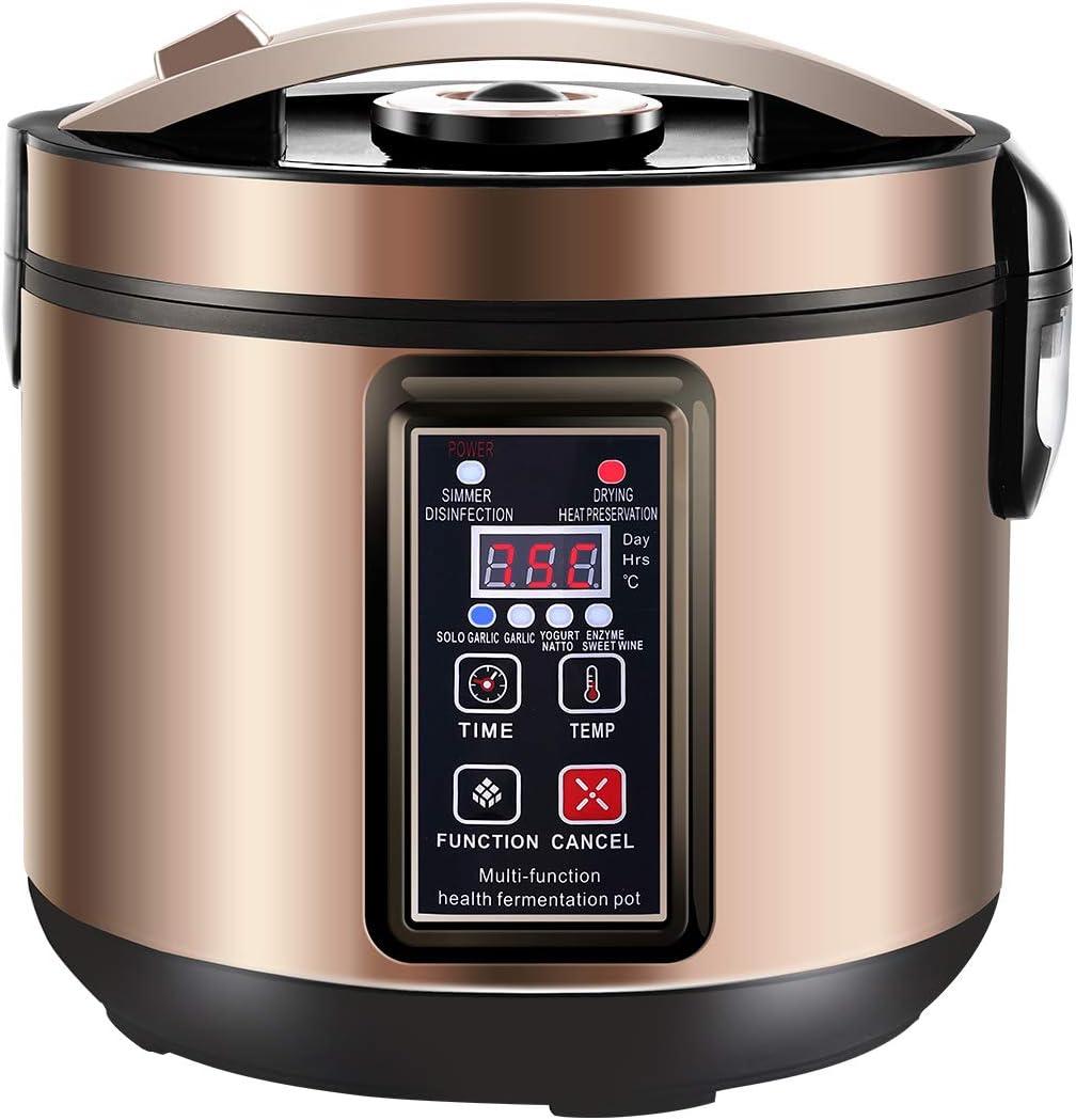 6L Black Garlic Fermenter,Yogurt Maker with Adjustable Temperature & Time Control,Kimchi machine,Sweet Rice Maker Full Automatic,Natto Maker,FCC UL Listed