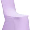 Peomeise Stretch Spandex Chair Cover for Wedding Party Dining Banquet Event (Lavender, 25)