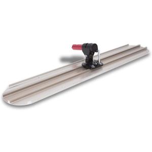 QLT By MARSHALLTOWN 48 Inch Magnesium Bull Float with Rock-It 2.0 Bracket, Extruded Magnesium Alloy Blade, Round Blade, Made in the USA, MB48RR