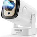 Upgraded HY260 PRO MINI Portable Projector, Native 1080P Support for 4K Resolution with Bluetooth 5.4 WIFI6 300 ANSI Android 11,180 Rotatable, Auto Keystone Correction,35"-130" Screen Video Projector