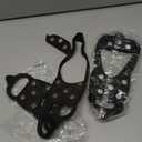 WBCBEC 2 Pairs Non Slip Gripper Spike Ice Traction Cleats Walk Traction Cleat Durable Ice Snow Grips for Shoes, Boot with 8 Steel Studs Crampons