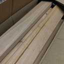 Plow & Hearth 8' Straight Outdoor Wooden Pathway | 18" Wide Rollout Outdoor Garden Walkway | Weather-Resistant Hardwood Cedar Board Walkway Landscape Edging | Decorative Lawn Patio Wedding Party