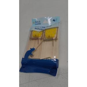 Key & Castle Mouse Traps (Wooden), 4 Traps