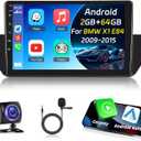 [2+64G] NHOPEEW Car Radio for BMW X1 E84 2009-2015 - Wireless Carplay and Android Auto - 10.1 Inch Touchscreen Android 13 Car Stereo - GPS/WiFi/Multiple UI/SWC/Bluetooth + AHD Backup Camera