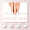 2 x Semi Cured Gel Nail Strips, 20 PCS Gel Nail Stickers Work with UV Light, Gel Nail Wraps, Salon Quality & Easy to Use - Pure Powder