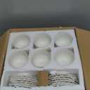 BTaT- White Tea Cups and Saucers Set of 12 (7 oz), Porcelain White Tea Cup Set of 12 with Golden Trim Design, Dishwasher Safe, Christmas Gifts