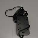 Flat Plug Power Strip Surge Protector with 12 AC Outlets 6 USB Ports 3 Side Multi Plug Outlet Extender 10 Ft Extension Cord for Home Office Kitchen Dorm Wall Desk Charging Station ETL Listed