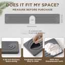 Faucet Mat for Kitchen Sink, Diatomite Stone Drying Sink Protectors, Bathroom Faucet Splash Guard, Quick Dry Water Absorbing, Non-Slip Stone Tray for Kitchen Counter, Grey, 23.6" x 3.9" (Gray)