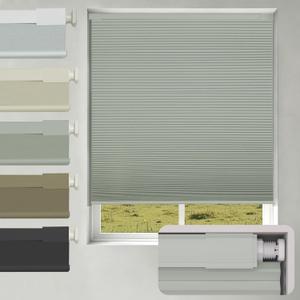 Changshade No Drill No Tools Blackout Cellular Shades,Cordless Blinds for Indoor Windows,Room Darkening Window Shades Honeycomb Blinds for Bedroom,Office,Home,29.5" w x 64" h,Grey