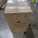 Manhattan Comfort Kingsley Faux Leather Barstool, Mid Century Modern Design, Walnut Beech Wood with Gold Metal Footrest, Fully Assembled Bar Stool for Kitchen Seating, 30" Seat Height, Set of 1, Camel