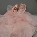 Xefenki Good Witch Glinda Costume Dress for Girls Halloween Cosplay Outfits With Crown Magic Wand and Gloves (4-5 Years, Pink)