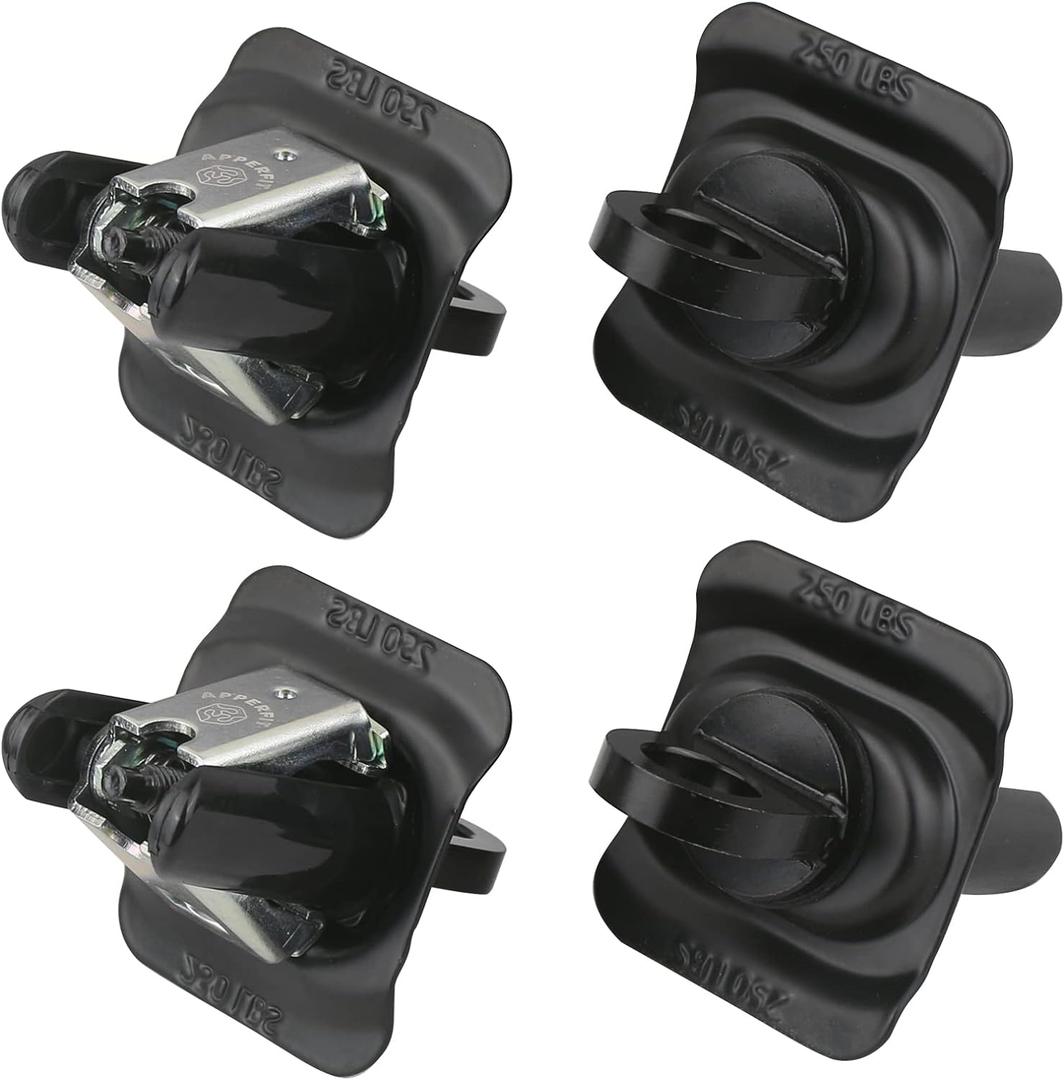 Tie Down Anchor for Truck Bed Rail System 23146899 4pcs Compatible with 2014-2025 Chevy Silverado/GMC Sierra 1500 2500 3500 Colorado Canyon Cargo Bed Accessories Parts (M4)