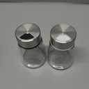 Salt and Pepper Shakers Set with Adjustable Pour Holes - Stainless Steel Spice Dispenser - Perfect for Pink Himalayan, Table Salt, Black and White Pepper
