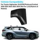 TTCR-II Compatible with 2020-2024 Toyota Highlander Roof Luggage Rack Cover Rear Right Side (Not for L/LE/Hybrid LE), for 2020 2021 2022 2023 2024 Highlander Cargo Rack Rail End Cover Shell 1 PC
