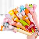 24Pcs Christmas Stocking Stuffers Gifts for Teen Girl and Boys Classroom, Kawaii Squishy Pens Stress Relief Squeezing, Valentine Exchange for Girls Boy, Stocking Stuffers for Kids